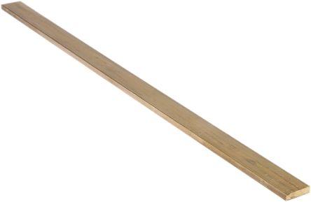Actual product image Rs Pro Brass bar stock,500mm L 25.4 x 6.35mm