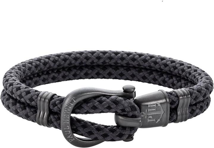 Image du produit Paul Hewitt Phinity Shackle Bracelet Bracelet Pistolet Métal Nylon Noir Gris Noir (18 cm, Nylon, Acier inoxydable)