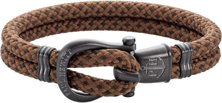 Produktbild Paul Hewitt Phinity Shackle Bracelet Gun Metal Nylon Camel Olive (18 cm, Nylon, Edelstahl)