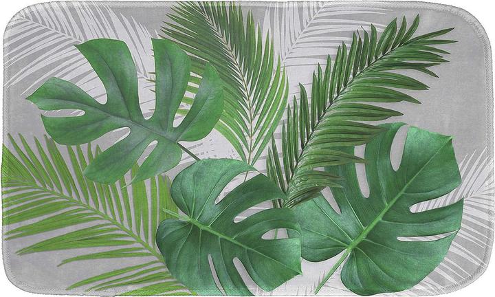 Casativo Badematte aus 100% Polyester, bedruckt mit Pflanzenmuster, 45 x 75 cm (45 x 75 cm)