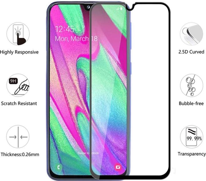 Immagine prodotto Screenguard Samsung Galaxy A40 Pellicola di vetro protettiva a schermo intero 2.5D 9H (1 Pezzo/i, Samsung Galaxy A40)