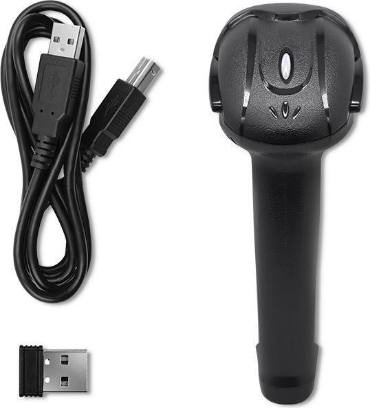 Produktbild Qoltec 50856 Kabelloser Barcodescanner 1D 2D | 2 4 GHz