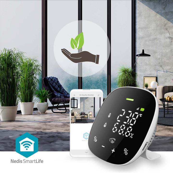 Image du produit Nedis SmartLife Luftqualitätsmonitor Wi-Fi | inkl. Display | Kohlendioxid (CO2) / Luftfeuchtigkeit /