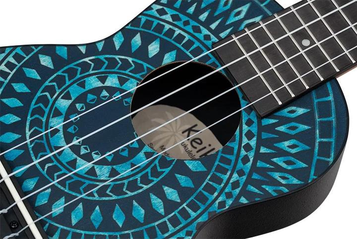 Actual product image Keiki Ukulele Package - Soprano - Blue Kaleidoscope (Soprano, Sopranino)