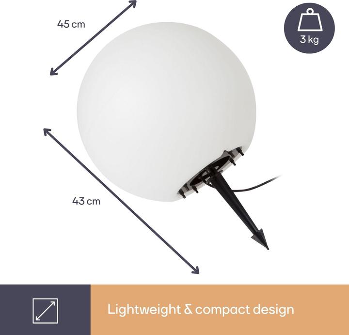 Produktbild LED Outdoor Consumer AUssENLEUCHTE - KUGEL - Ø 45 cm (E27)