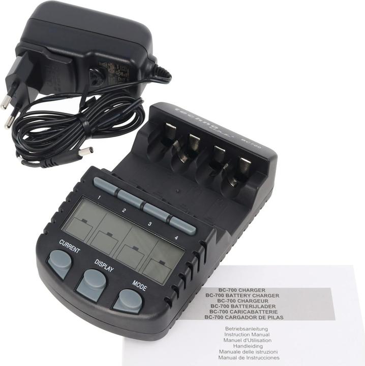 Image du produit AccuCell Panasonic Eneloop CASE avec 2x piles rechargeables Mignon AA et 1 chargeur LCD (4 pcs, AA, 3000 mAh, Piles rechargeables + chargeur)