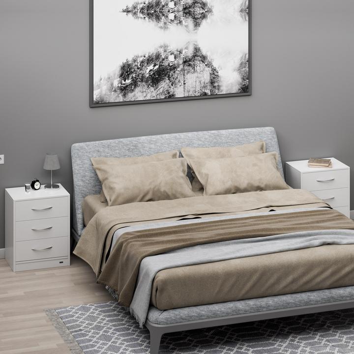 Actual product image Casaria Bedside Table (54 x 39 x 28 cm)