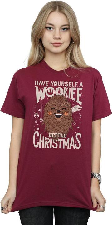 Immagine prodotto Star Wars Wookiee Little Christmas Maglietta Ampia Donna (M)
