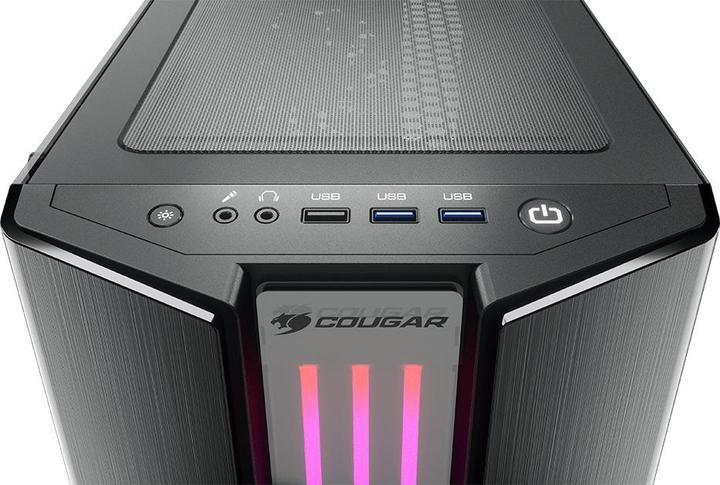 Actual product image Cougar Gemini S Iron-Gray RGB Mid Case (Mini-ITX, ATX, mATX, SSI CEB)
