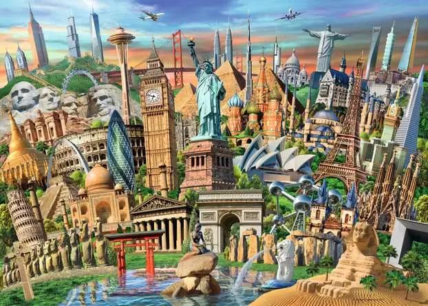 Actual product image Ravensburger Puzzle 12000332 - Sights worldwide - 1000 pieces jigsaw puzzle for adults and children (1000 pieces)