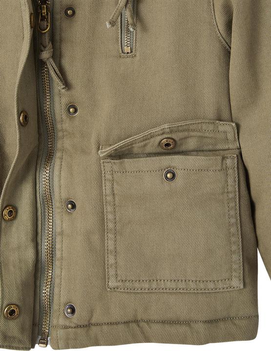 Actual product image Vertbaudet Quilted girls' jacket with embroidery on the back (116)