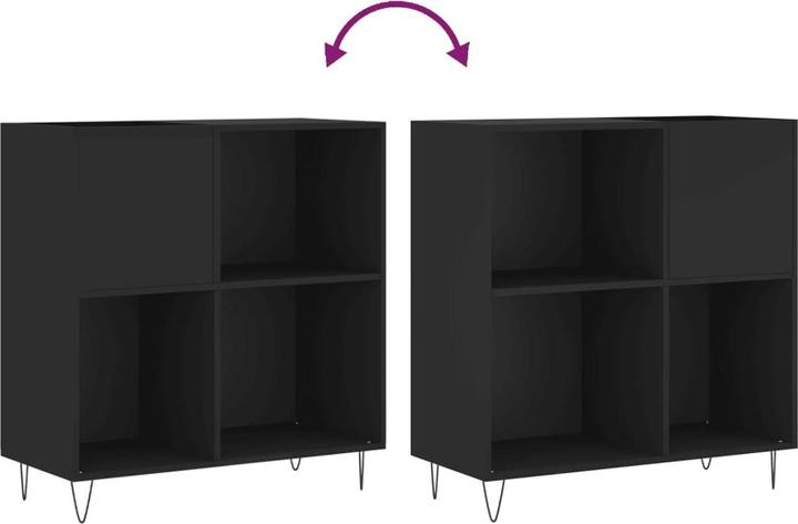 Immagine prodotto VidaXL Plattenschrank Schwarz 84,5x38x89 cm Holzwerkstoff, Farbe
