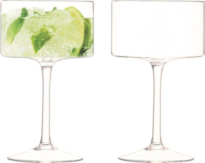 LSA Set of 2 Otis champagne glass / cocktail glass 280ml Clear (28 cl, 2 Glasses, Champagne glasses)