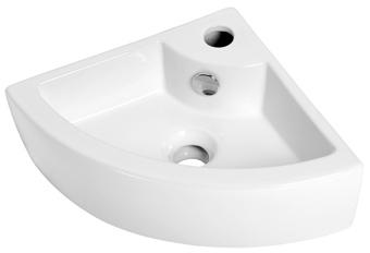 Actual product image Plieger Miami Fontein Toilet - Set - Hoekfontein 32 x 32 cm inclusief fonteinkraan en sifon - Keramiek - Wit (320 mm, 320 mm)