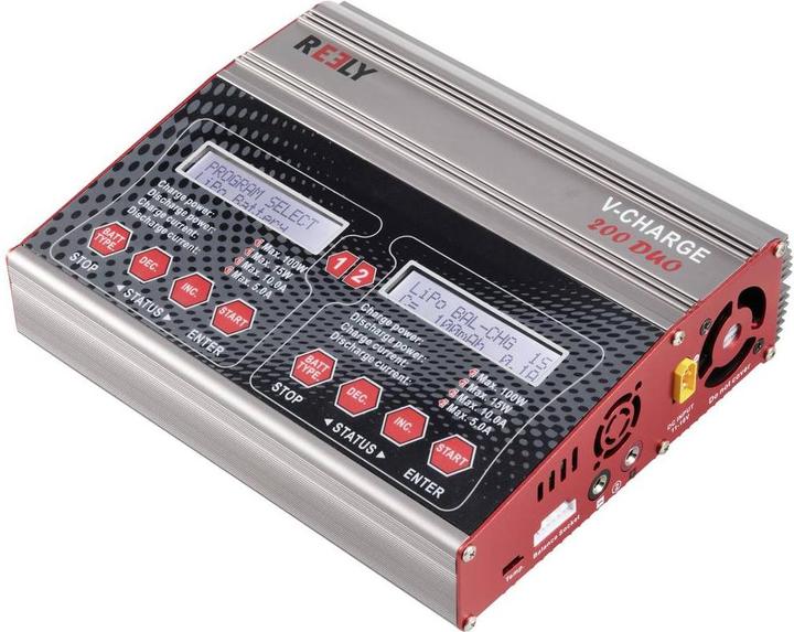 Reely V-Charge 200 Duo model making multifunction charger 12 V, 230 V 10 A NiMH