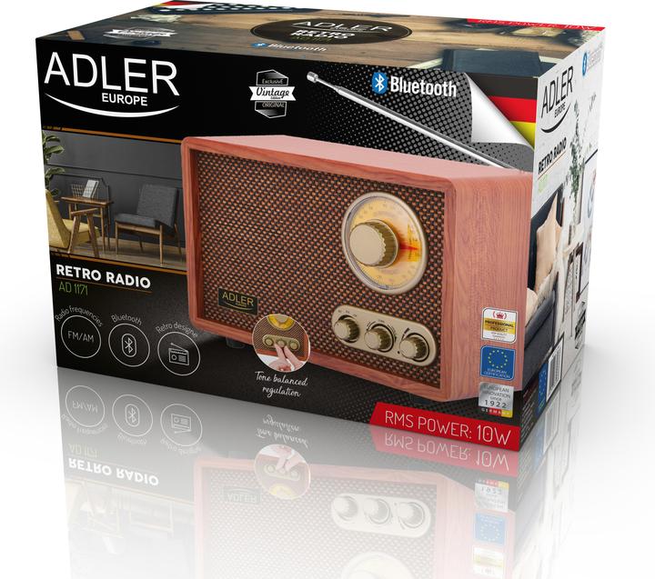 Productafbeelding Adler AD 1171 Draagbare radio (FM, AM, Bluetooth)