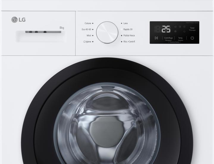 Produktbild LG Waschmaschine Weiss, 1400 Umin, A ITModell (8 kg, Links)