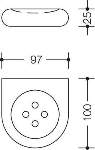 Immagine prodotto Hewi Portasapone SERIE 477 m pomelli L 97mm H 2,5cm P 100 tsw