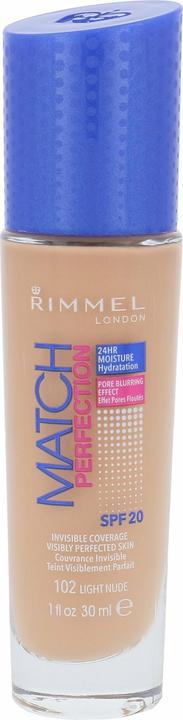Actual product image Rimmel London Match Perfection SPF20 (102 Light Nude)