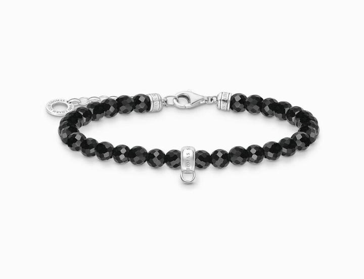 Image du produit Thomas Sabo Bracelet avec perles noires (19 cm, Argent 925)