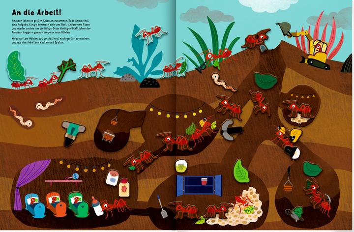 Image du produit Le monde des autocollants Wimmel - Les animaux rampants