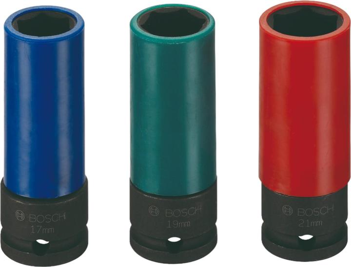 Immagine prodotto Bosch Professional Zubehör Set di chiavi a bussola, 3 pezzi, 17/19/21 mm (17 mm, 21 mm, 19 mm)