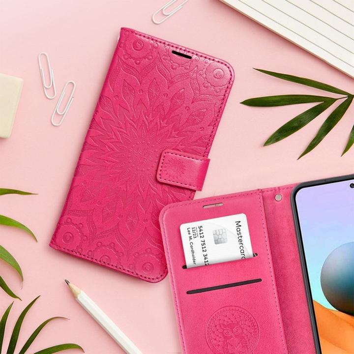 Produktbild OEM Rückwandabdeckung MEZZO Book Case für SAMSUNG A14 4G / A14 5G mandala magenta