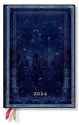 Actual product image Paperblanks Inkblot (Old Leather Collection) Midi Verso 12-month Dayplanner 2024