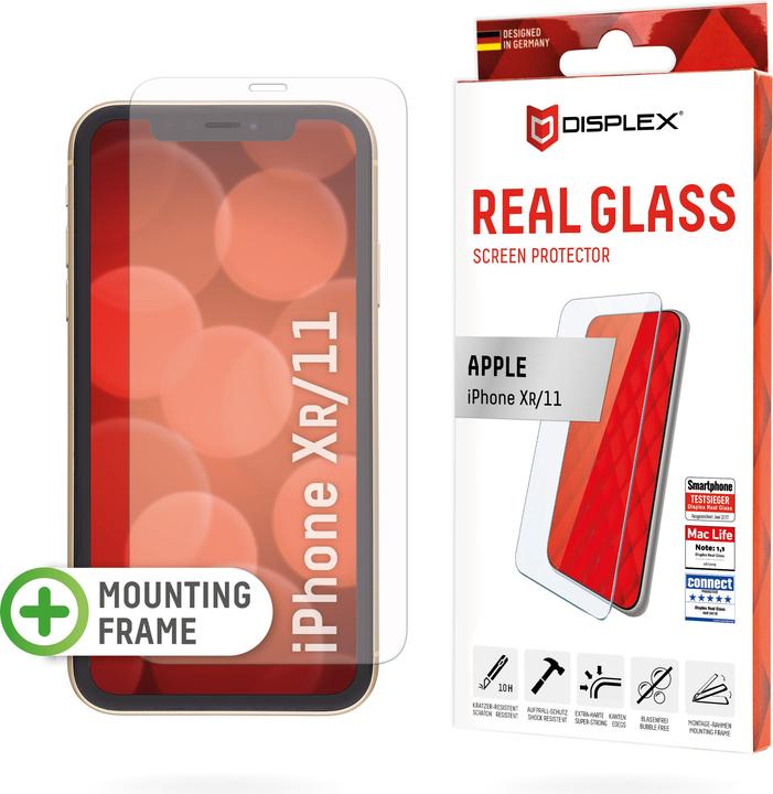 Actual product image Displex Real Glass, 2D Panzerglas (1 Piece, Apple iPhone XR, K11)