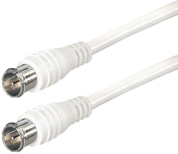 Actual product image Hapena FFQ 2, 5m white 13421 (95 dB, Antenna cable)