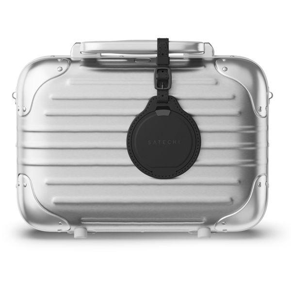 Actual product image Satechi Vegan-Leather FindAll Luggage Tag Black