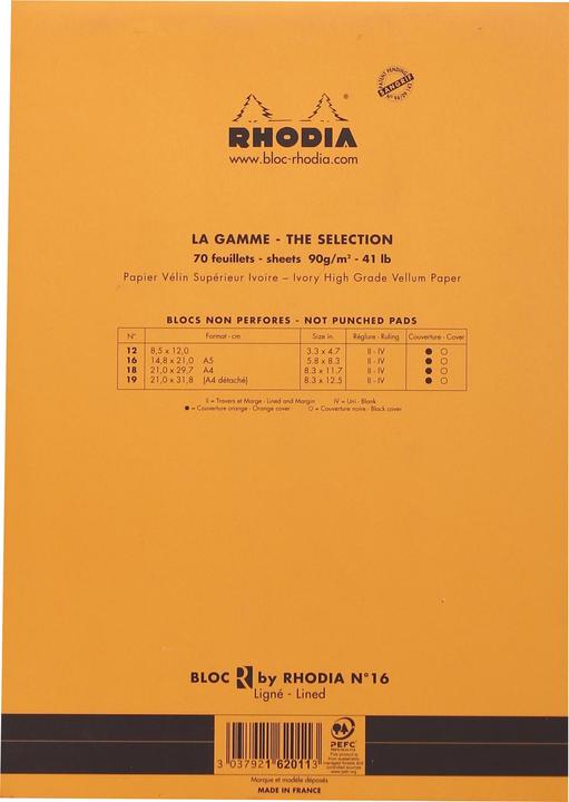 Immagine prodotto Rhodia Nozioni di base (A5, Righe, Copertina morbida)