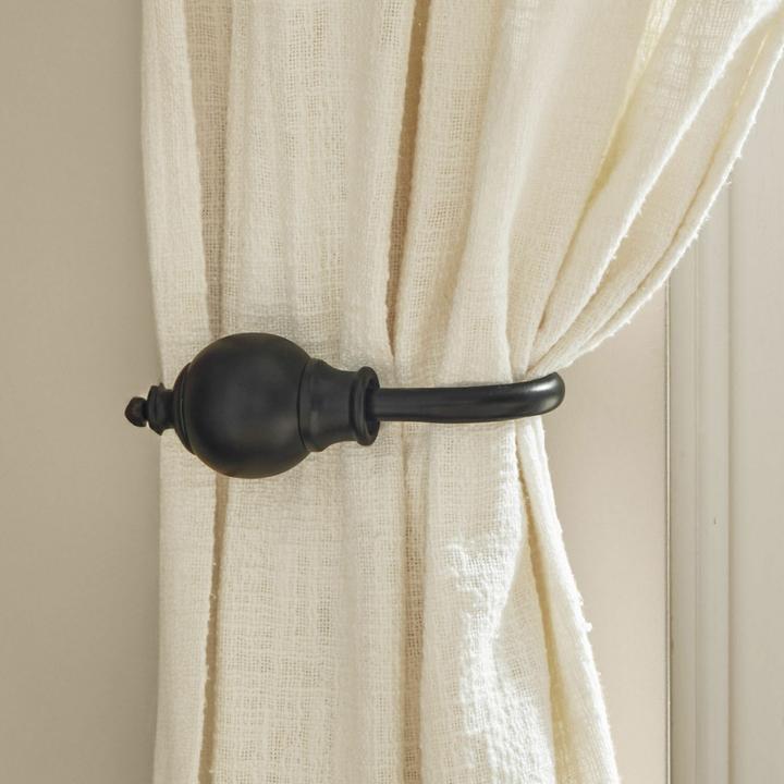 Produktbild Loberon Eck-Gardinenstange mit Halter 2er Set Belarune schwarz