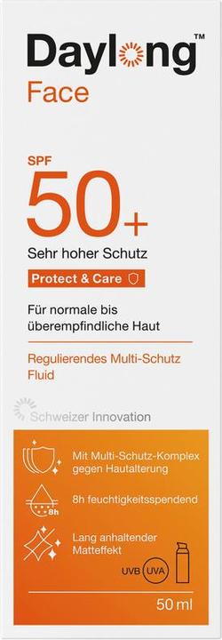 Actual product image Daylong Protect & Care (Sun cream face, SPF 50+, 50 ml, 93 g)
