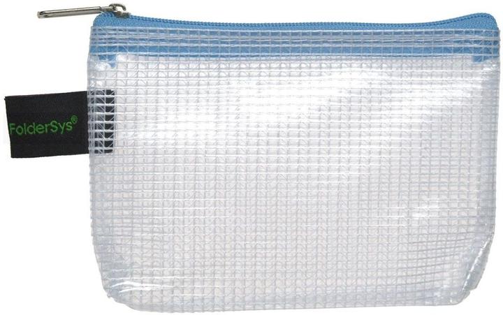 Foldersys Borsa con zip A7 trasparente/azzurro 0,20 cm (A7, 1 x)