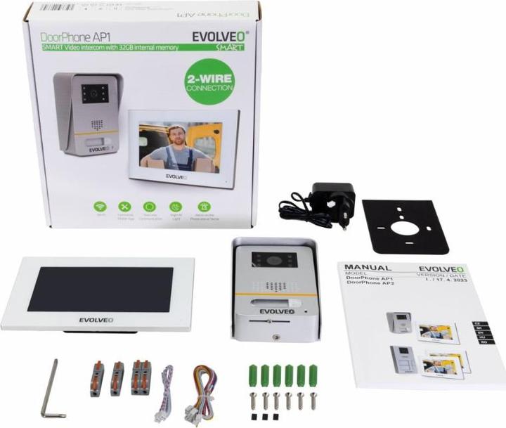 Image du produit Evolveo DoorPhone AP1- 2 vidéophone drátový s aplikací (WiFi, Ethernet)