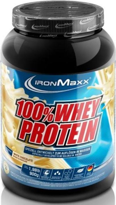 IronMaxx 100% Proteine del siero di latte (Cioccolato bianco, 1 pz., 900 g)