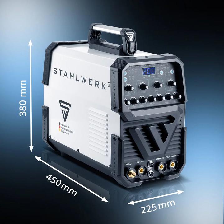 Immagine prodotto Stahlwerk Saldatrice AC/DC TIG 200 impulsi con attrezzatura completa per il plasma