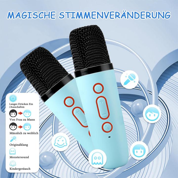 Immagine prodotto Lamjad Kinder Karaokemaschine mit zwei drahtlosen Mikrofonen