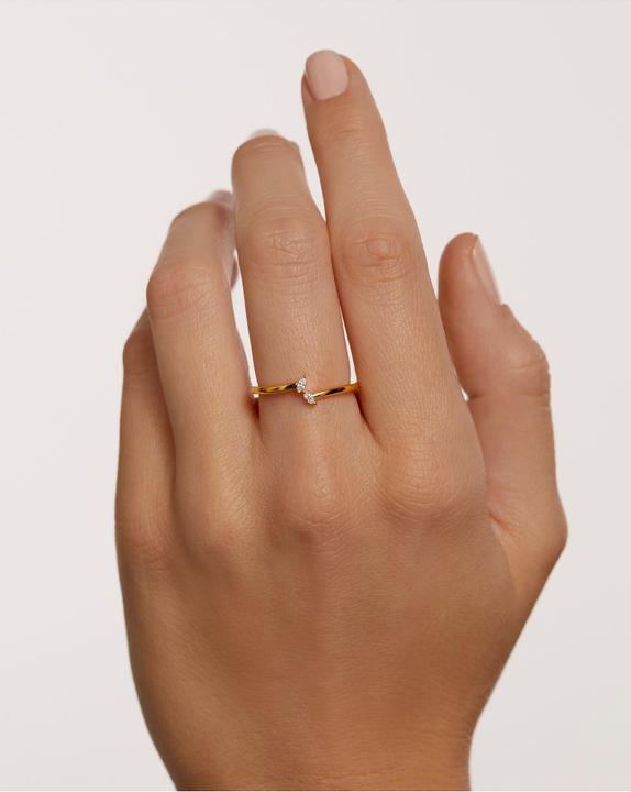 Produktbild Pd Paola PDPAOLA - JemnÃ½ pozlacenÃ½ prsten se zirkony EVA Gold AN01-876 - Circuit: 56 mm (56, 925 Silber)