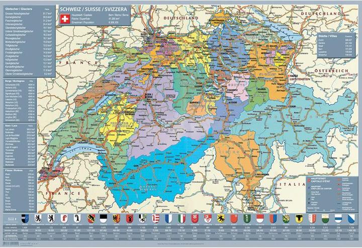 Eibert Visual Schweizer Lernkarte (40 x 60 cm)