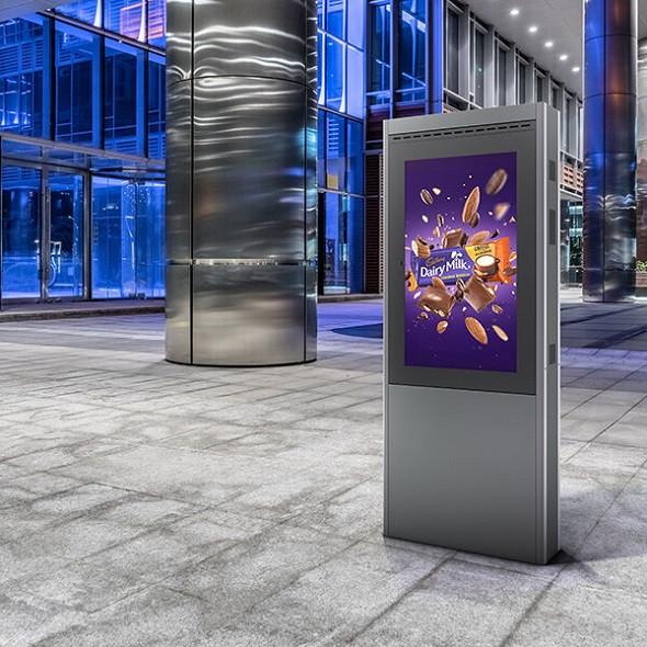 Actual product image DSS Outdoor Stele Portrait 75", Metall, Double Side