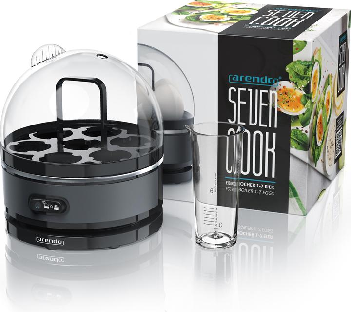 Image du produit Arendo Cuit-oeufs en acier inoxydable 7 fois, 400 W, acier inoxydable, fonction maintien au chaud, dureté