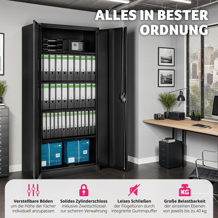 Image du produit tectake Armoire de classement (90 x 40 x 180 cm)
