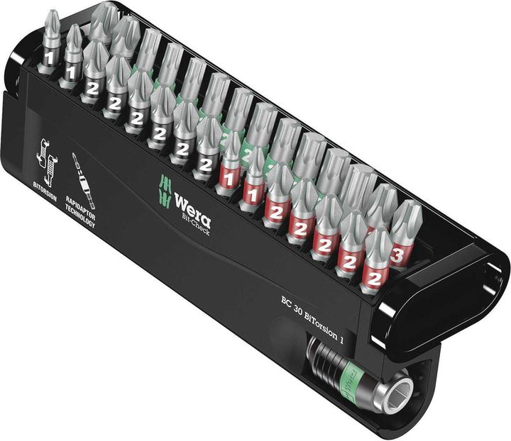 Actual product image Wera Bit-Check 30 BiTorsion 1 (PH1, PH2, PH3, PZ1, PZ2, PZ3, T10, T15, T20, T25, T30, T40)