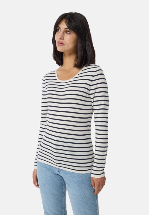 Actual product image Cash-Mere Kaschmir Rundhals Pullover gestreift (L)