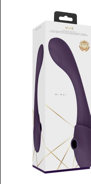 Actual product image Shots Double Ended Pulse Wave Air-Wave Bendable Vibrator