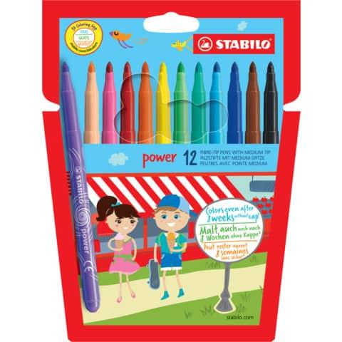 Produktbild STABILO power Filzstift (Mehrfarbig, 12 x)