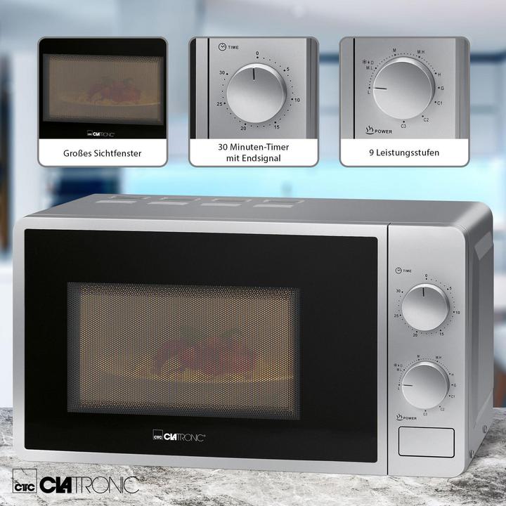 Produktbild Clatronic Mikrowelle MWG 792 silver (20 l)