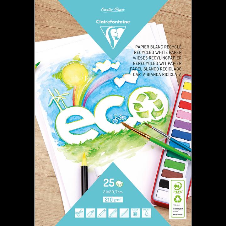 Produktbild Clairefontaine Recyclingpapier Block (210 g/m², 240 x)